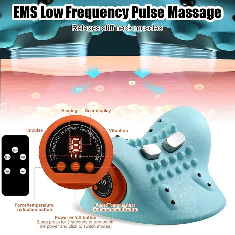 Ergonomic Electromuscular Heating Neck Massager