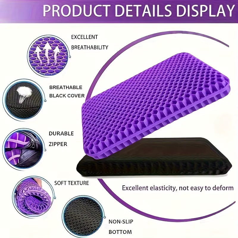 Honeycomb Gel Seat Cushion | Zero-Pressure Support | All-Day Comfort