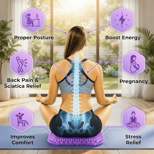 Honeycomb Gel Seat Cushion | Zero-Pressure Support | All-Day Comfort